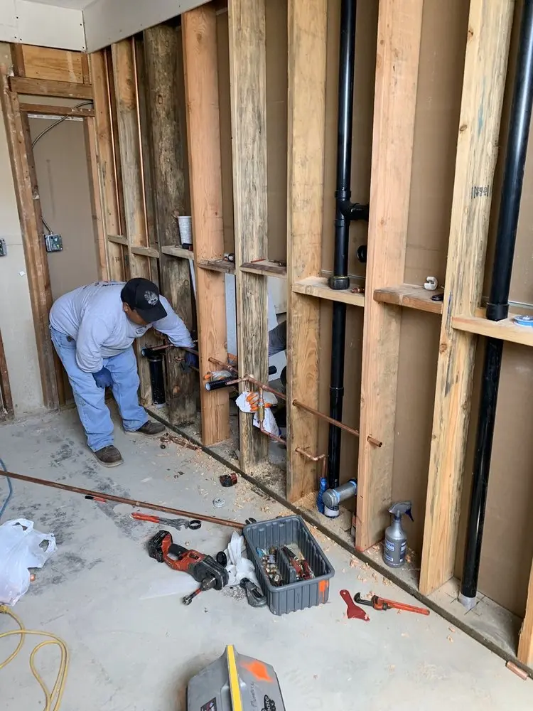 Commercial rough-in plumbing for Water Heater Replacement in Quail Lake